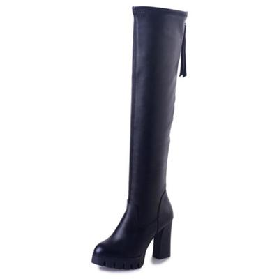 Sexy Women's Over-the-knee Skinny Boots Autumn and Winter Long-tube High-heeled Stretch Boots