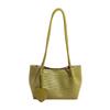 Woven Texture Shoulder Bag with Long Handle and Soft Structure for Summer Casual Wear