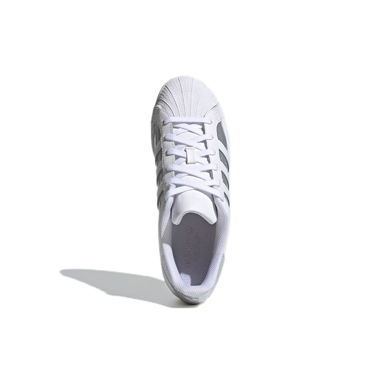 Adidas  Superstar White Silver Metallic Women Sneakers Cloud-White Grey-Two FX6048