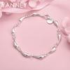 925 Sterling Silber 8 Zoll Exquisites Tropfen-Armband für Damen, Modischer Hochzeits-Schmuck, Party-Schmuck