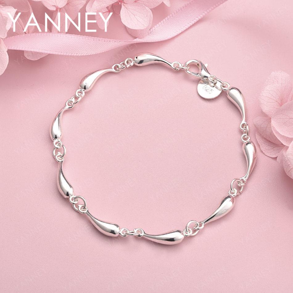 

925 Sterling Silver 8-inch Exquisite Teardrop Bracelet for Women, Fashionable Wedding Accessories, Party Jewelry