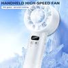 Handheld Mini Fan 5200mAh Battery Portable Rechargeable Fan with LED Display 100 Speed Turbo Fan for Beach Travel Vacation