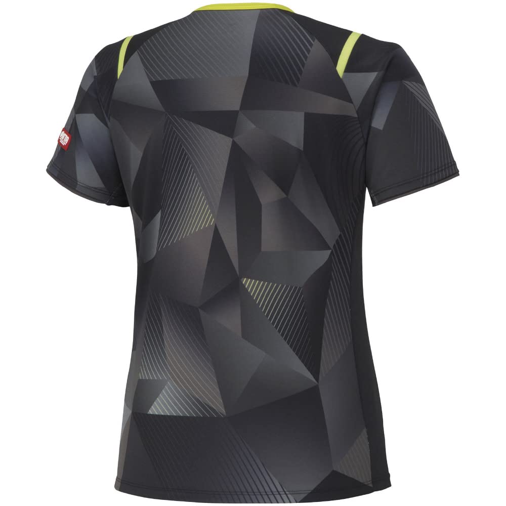 Mizuno All Japan Table Tennis Replica Short JTTA Size 82JAA200 Shirt, Sleeve, Moisture-Wicking, Quick-Drying, Certified, Women's, Black, L,