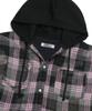 GRAILZ Bleached Plaid Hood Shirts [Black]