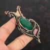 Кулон із гранованим замбійським смарагдом. Мідний кулон. Елегантний кулон. Мідні ювелірні вироби ручної роботи. Кулон із дорогоцінним камінням. Подарунок для неї. Ювелірні вироби із замбійського смарагду.