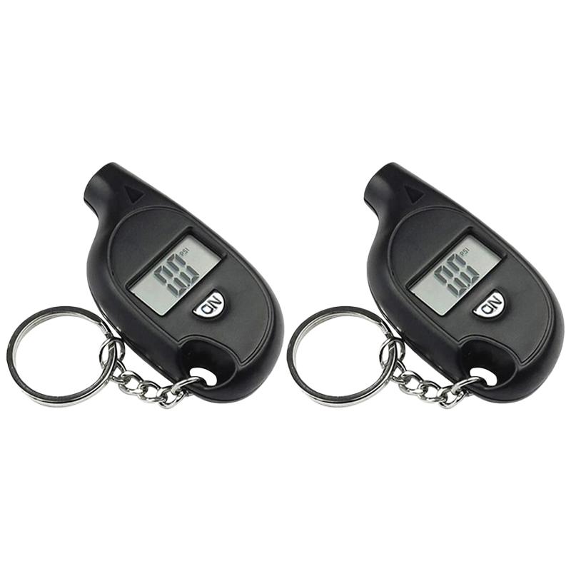 Portable Car Motorcycle Digital Tire Pressure Gauge Tester Inspection Tool Key Chain Tyre Pressure Car Repair Maintenance Tool