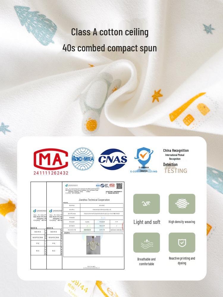 Baby-Spielanzug: Reiner Baumwoll-Langarm-Body für Neugeborene, geeignet für Frühling, Herbst und Sommer - Vier-Jahreszeiten-Kleidung