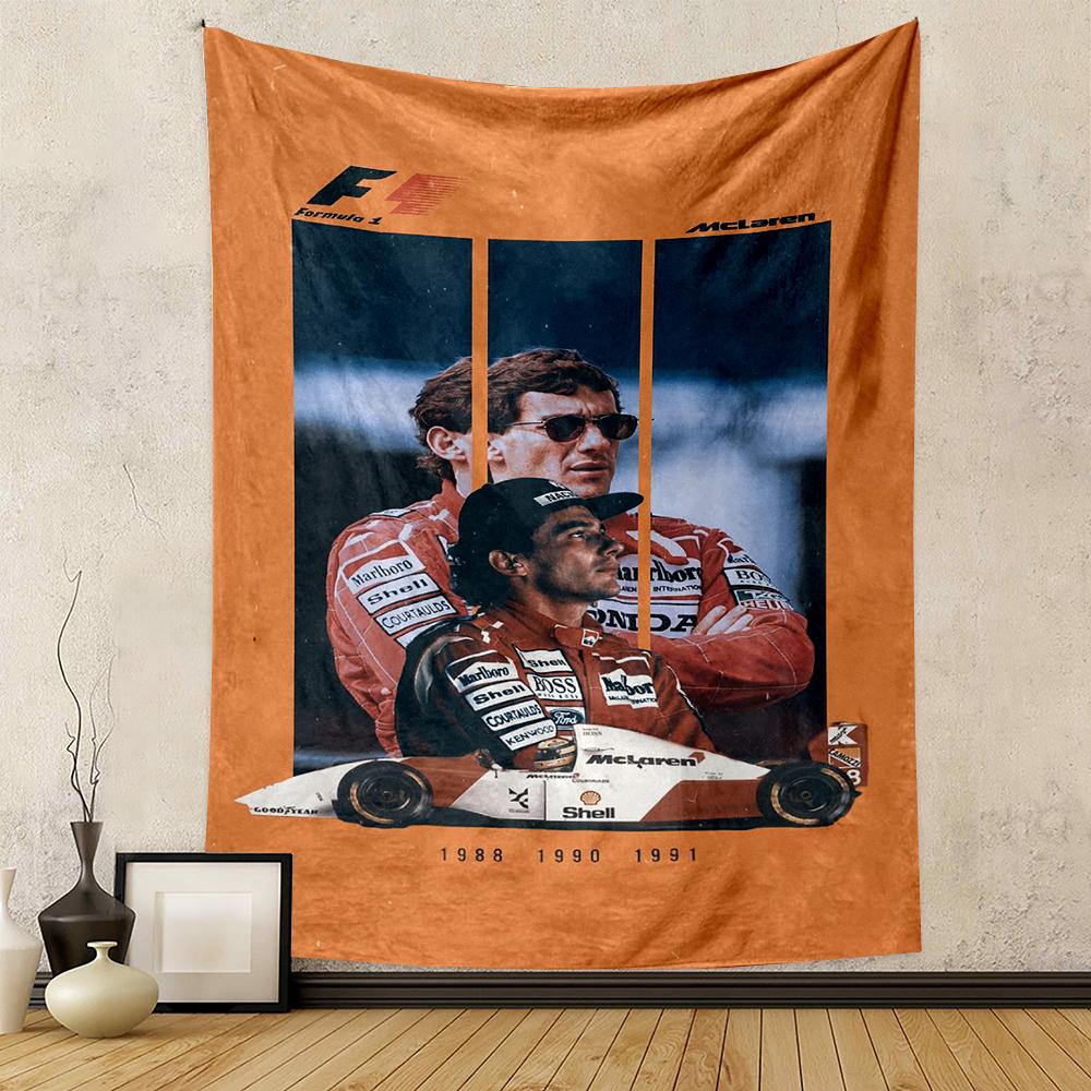 Formula 1 McLaren racing legends orange design Patterned tapestry for bedroom and living room home decor sofas