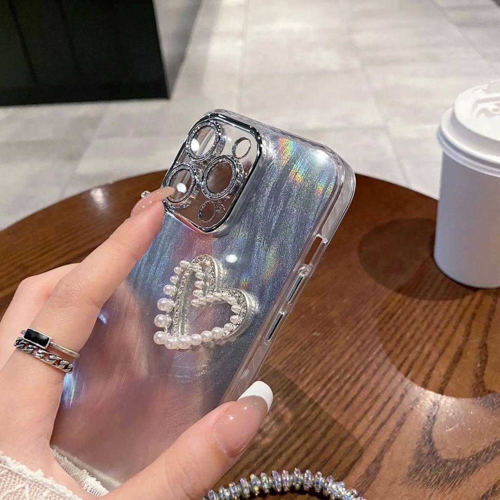 Laser Bow Protective Suitable for Iphone 15 14 13 12 11 Promax 14plus Down Yarn Hard Phone Case