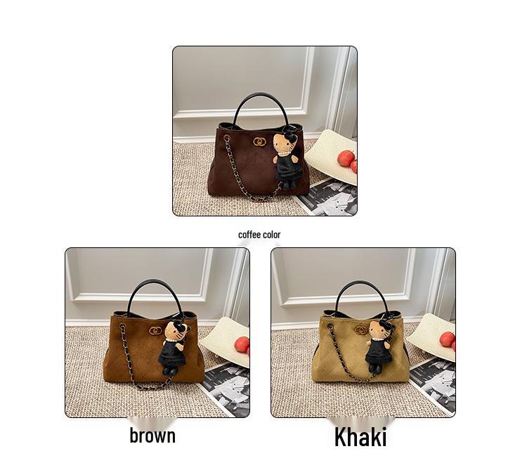 2025 Women's Large Capacity Frosted Chain Shoulder Crossbody Bag
