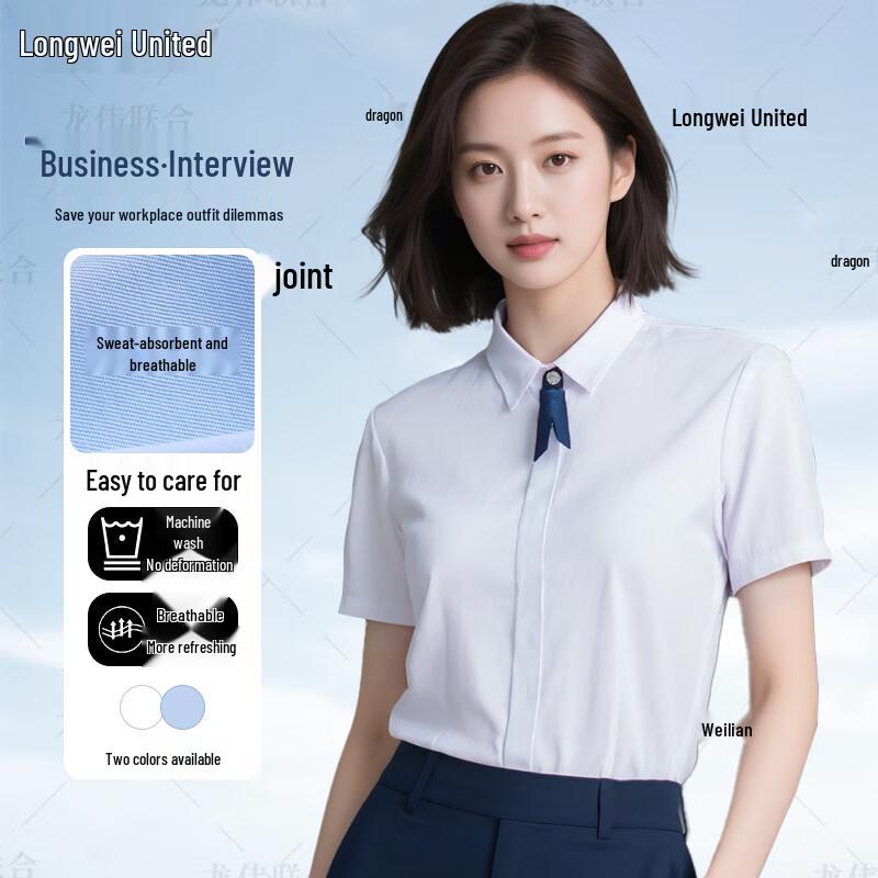 Women's Short Sleeve Professional Commuter Blouse