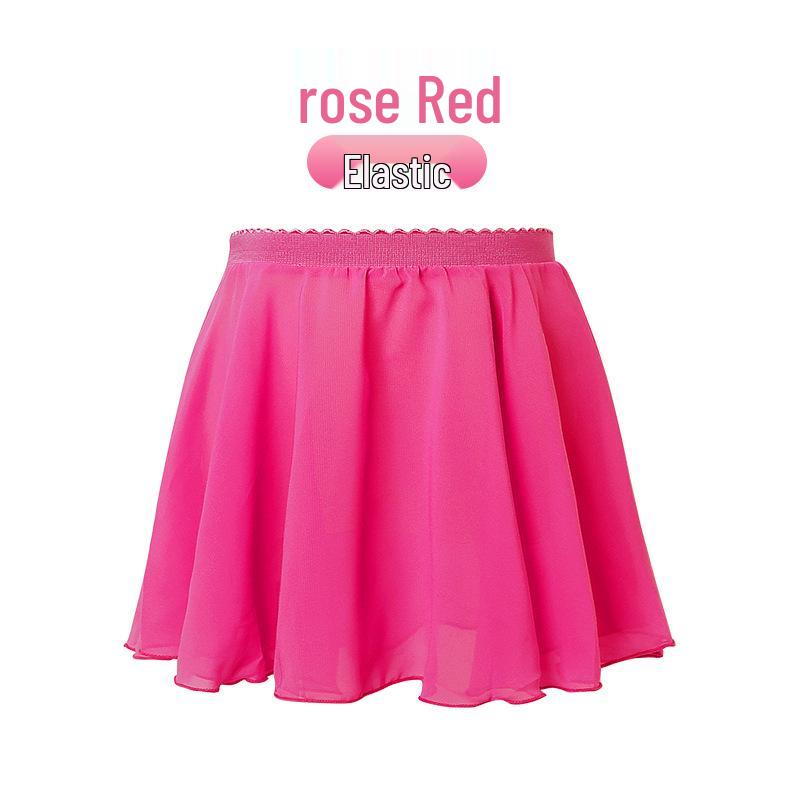 Mädchen Chiffon Elastischer Tanzrock – Leichte Übungskleidung