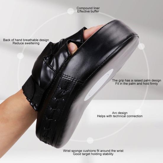 1 par Buet Focus Boksing Mitt Kunstskinn Menn Kvinner Muay Thai Kampsport MMA Sparring Trening Punching Target Hanske Håndputer