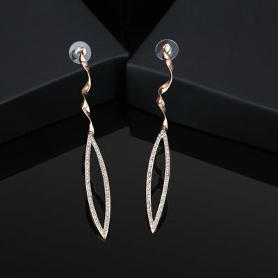 Rose Gold Plated Drop Earrings