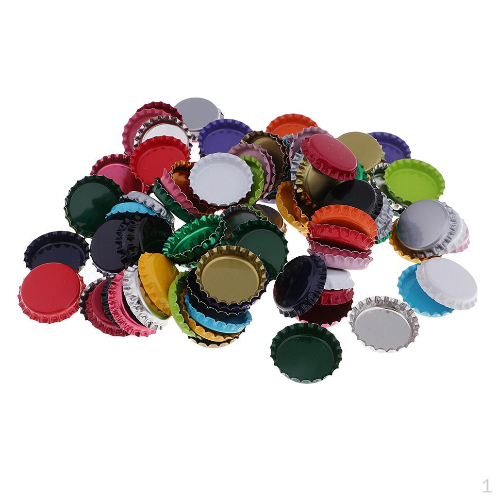 

100 Bottle Cap Embellishment Jewelry Making Accessories Findings 25mm Multicolor 1