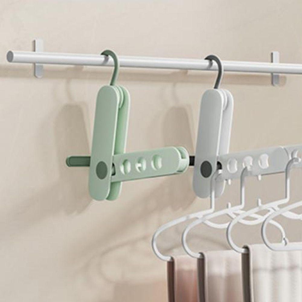 2Pcs Plastic Folding Clothes Hanger Rack 7 Holes Clothes Drying Rack  Hotels