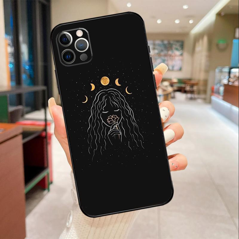 

Crescent Moon Tarot Stars Sun Phone Case For iPhone 17 16 15 14 13 12 11 Pro Max mini 16 Plus 16e 17 Air Protective Cover iPhone 16 Plus