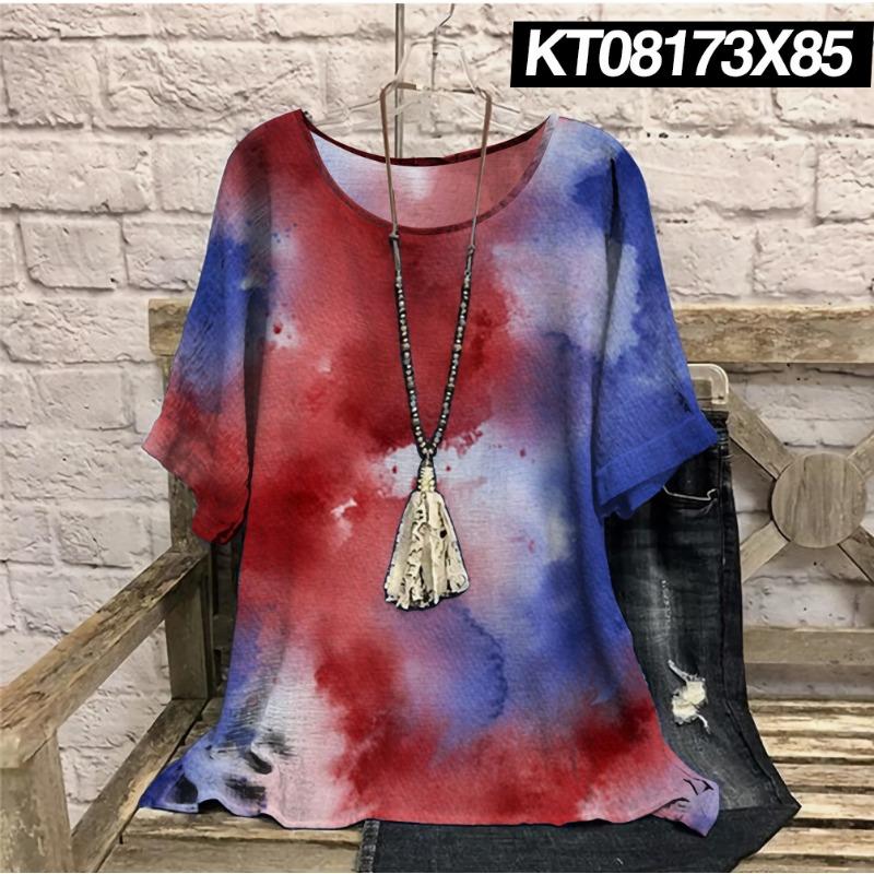 

Футболка большого размера для женщин с круглым вырезом и короткими рукавами с 3D-принтом, женские футболки XXXXL