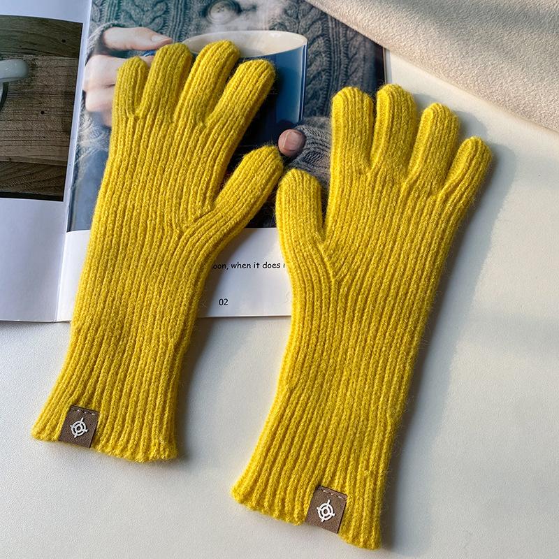 2022  Touch Screen Winter Gloves For Women Cashmere Mittens Ladies Fashion  Knitted  Warm Hand  Gloves