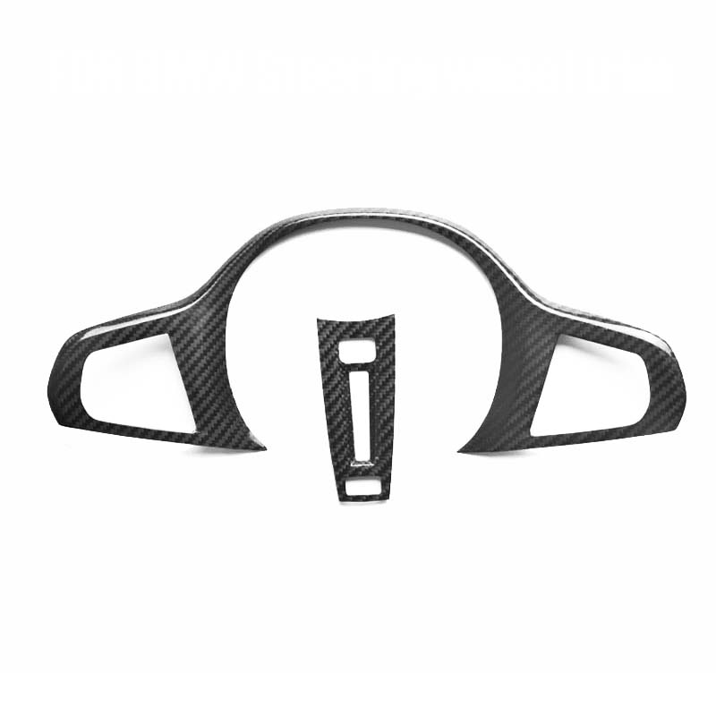 Carbon Fiber Steering Wheel Cover Trim Decor For BMW 1 2 3 4 5 6 7 8 Series Sport X3 X4 X5 X6 G20 G28 G30 G38 F90 F91