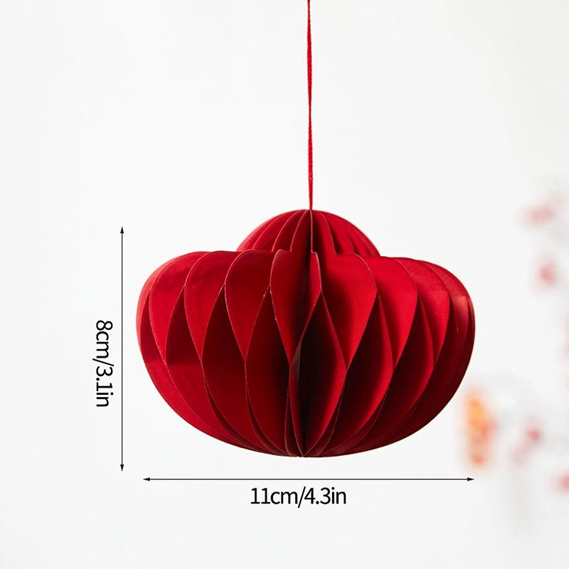 1PC Unfolding Hung Modern Aesthetics Spring Festival Origami Lantern Balcony Eastern Tradition Decorative Magnetic Living Room