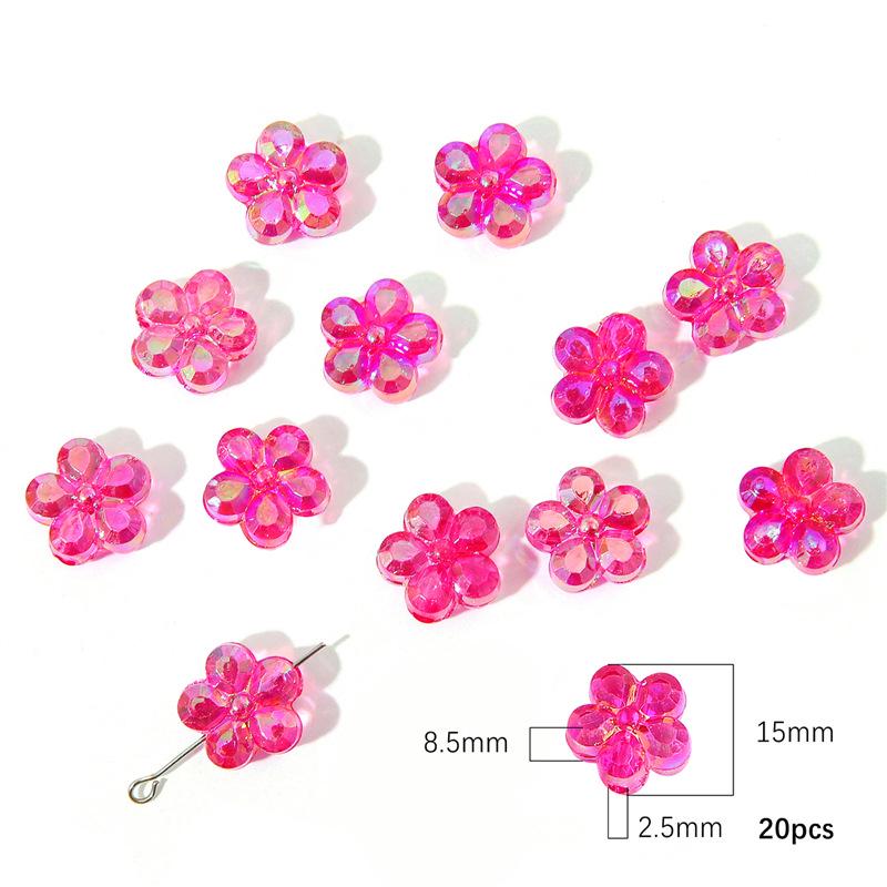 Large Shining Flower Acrylic Beads for DIY Jewelry & Earrings