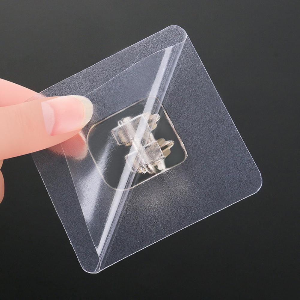 5PCS Transparent Wall Hooks Heavy Duty Self Adhesive Hook Door Hangers Load Rack Hooks