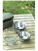 A1R Stainless Steel Camping Set: Portable Snow Cup & Folding Bowl for Outdoor Picnic & Mountaineering