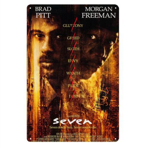 Seven Brad Pitt Freeman Movie Metal Poster Tin Sign 20x30cmaluminum aluminum 20x30cm