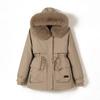 Winter new pie overcomes women's removable fur collar versatile cotton-padded clothes, one dress and three women's coats
