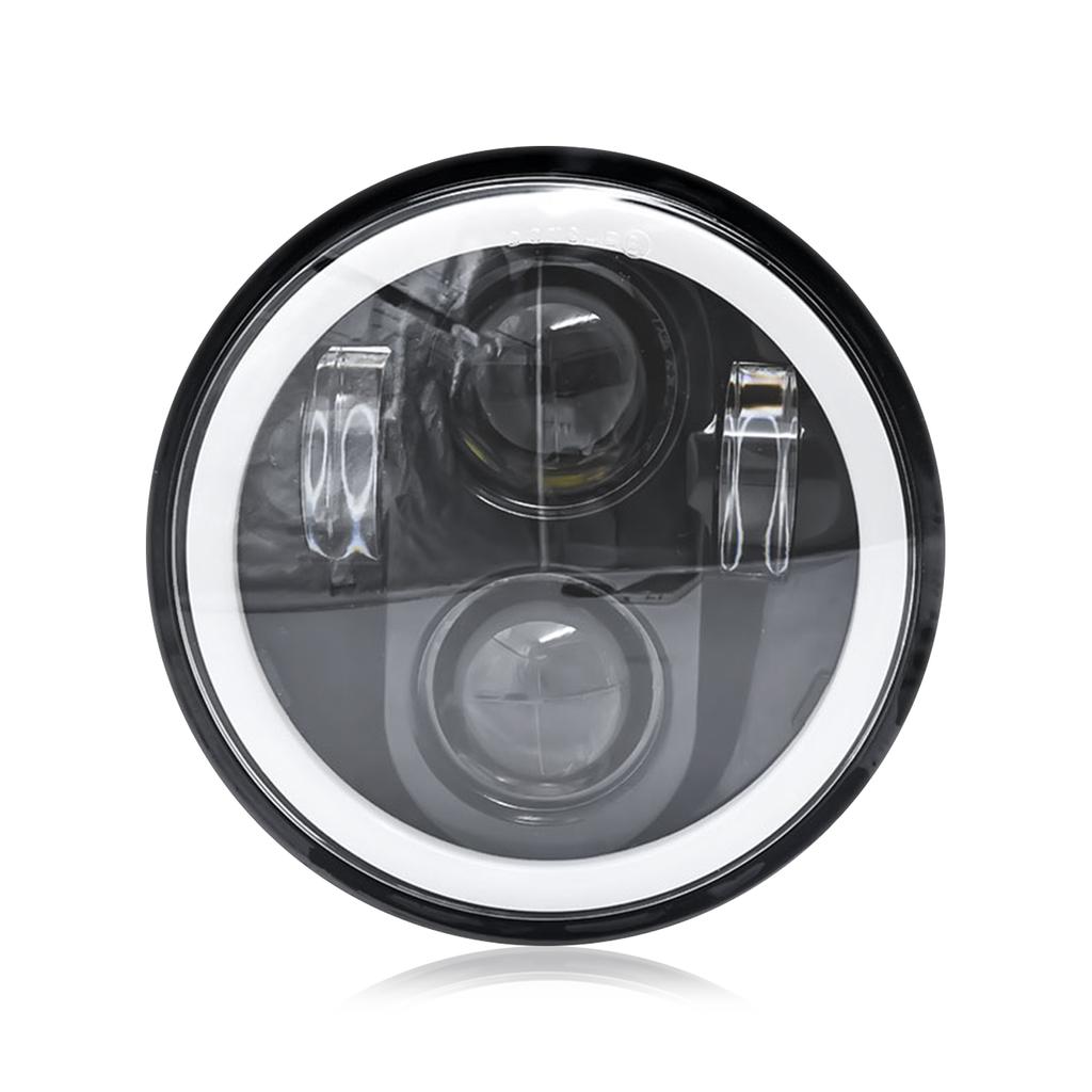 5-3Celsius4 5.75 inch Motorcycle LED Headlight with HiCelsiusLo Beam DRL Turn Signal 5.75 inch Round Angle Driving Light