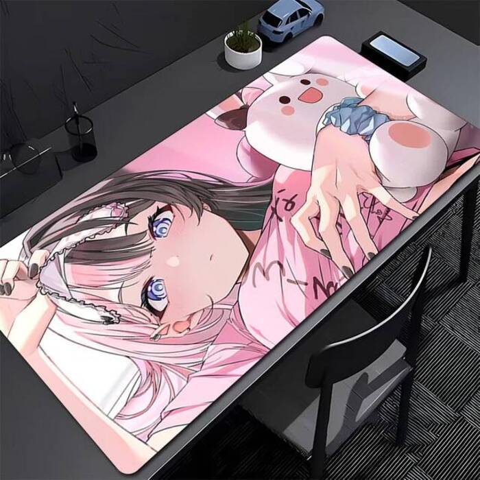 Mouse Pad Gamer Anime Girl Mousepad Laptop VSPO Hinano Tachibana HD Print Kawaii Keyboard Pad PC Gaming Extended Desk Mouse Mat