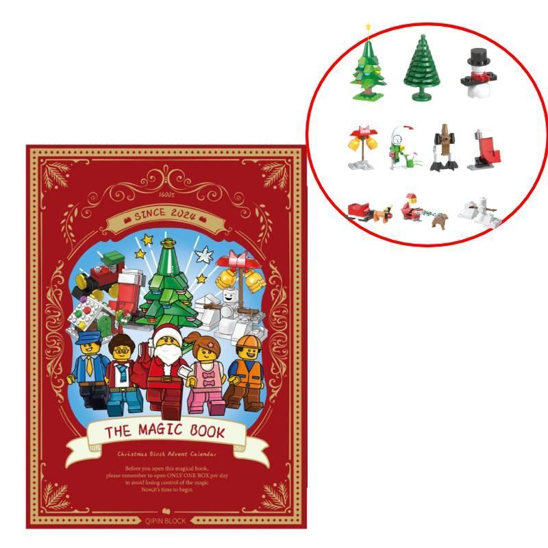 Block Building Christmas Blind Box Book Assembly Toy Puzzle Santa Gift Xmas