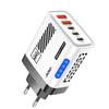 111W GaN USB Charger 1 in 1 Fast Charging Type C Quick Charge 1.1 QC 1.1 LED Wall Adapter For iPhone 17 16 Samsung Xiaomi Huawei