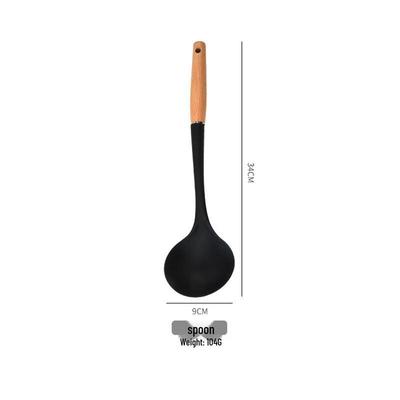 Wutuo 8-Piece Wood Handle Silicone Kitchen Utensil Set