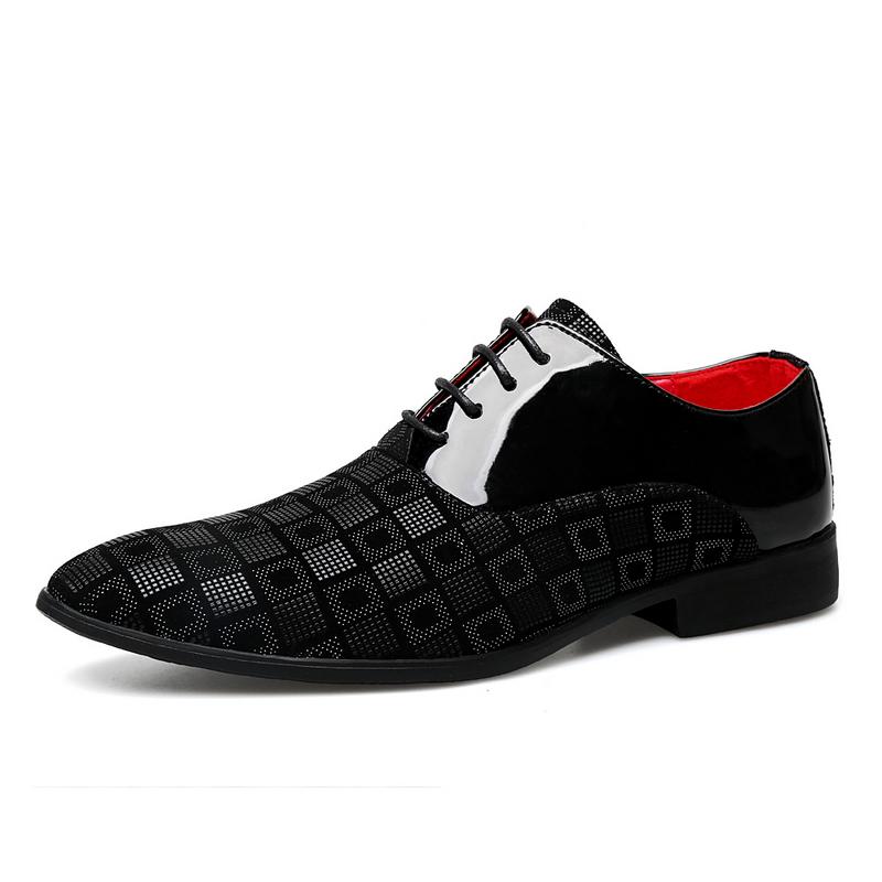 Fashion Black Mens Dress Shoes Style Luxury Formal Shoes For Men Oxfords Shoes Designer Casual Business Leather Shoes Men Zapatos Hombre