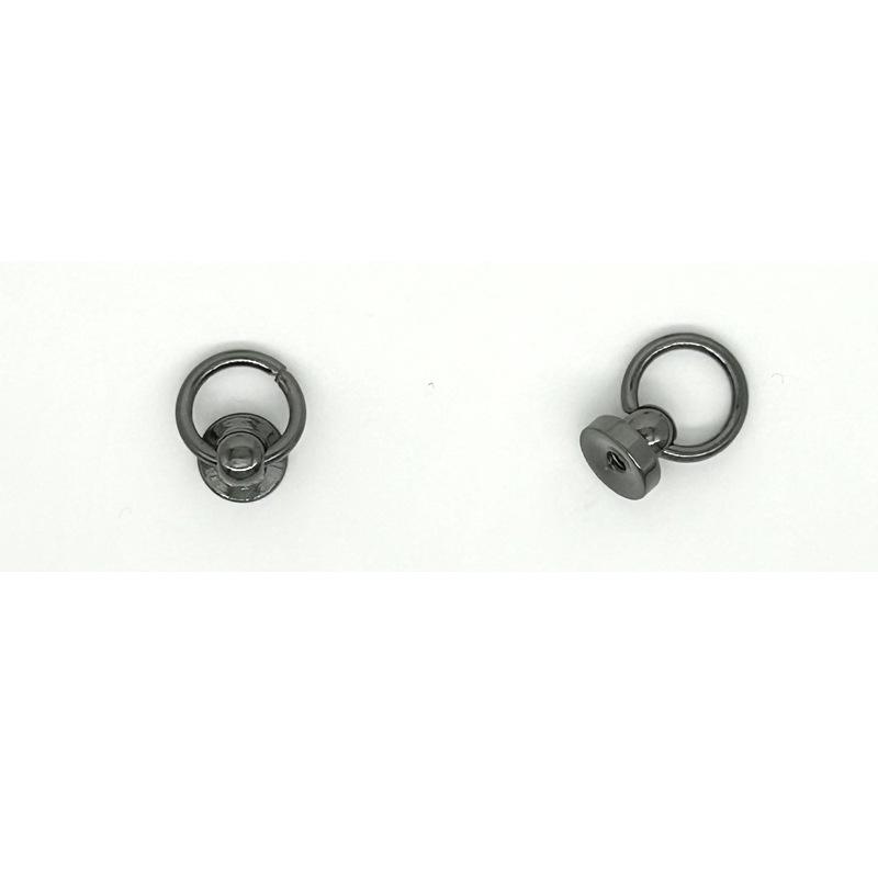 Zinc Alloy Ear Buckle Monk Head Ring with Nipple Stud for Phone Cases