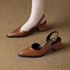 Fashion High Heels Sandals Woman Pointed Toe Heeled Shoes Shallow 2025 Summer Trend Loafers Slingback Shoes Elegant Dress Pumps Mujer
