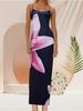 Sexy bedrucktes Spaghettiträgerkleid im europäischen und amerikanischen Stil - Heißer Verkauf im Frühling/Sommer