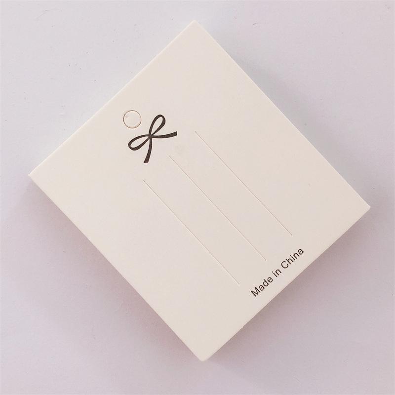 50Pcs Bow Hair Clip Card Jewelry Packaging Bag Card Paper Display Card For Necklaces Bracelets Studs Earring Packaging Cardboard