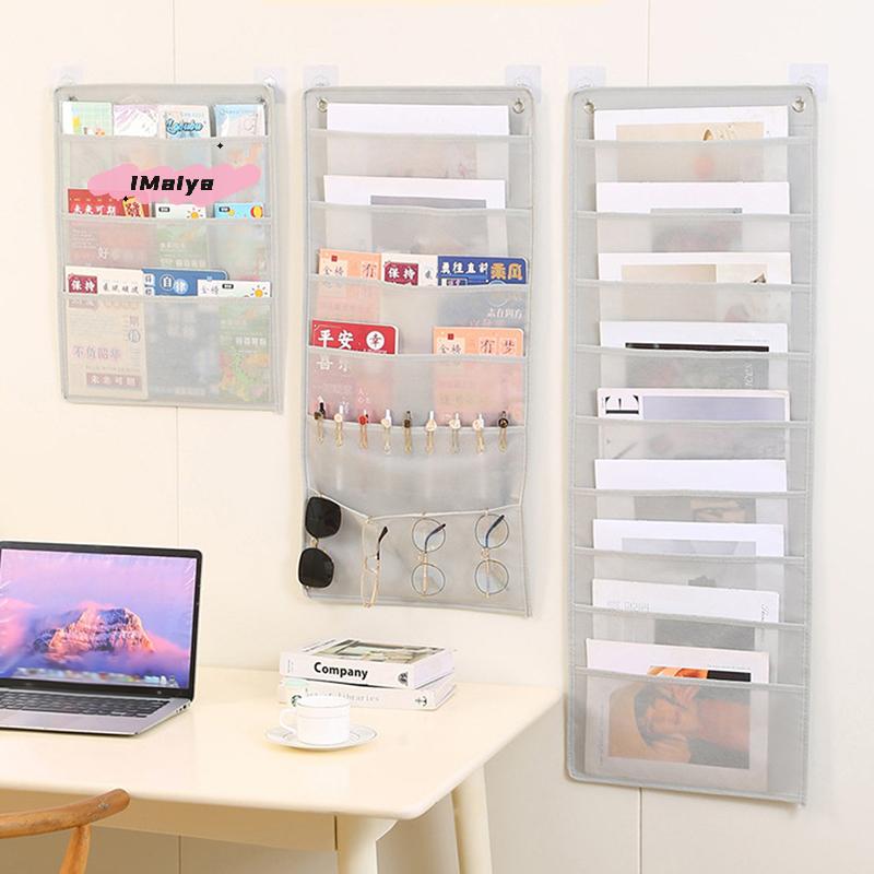 M-Document Hanging Storage Bag Oxford Cloth Storage Pocket Chart Hanging File Folding Holder Cascading Fabric Organizer