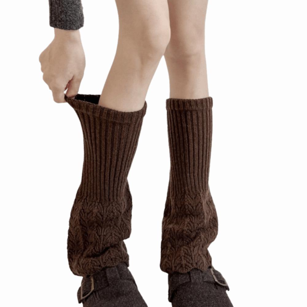 

Solid Color Women s Foot Cover Retro Girl s Boots Heap Socks Ankle Warmer кофейный