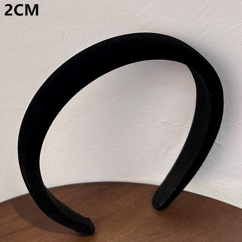 3CM Autumn Winter Soft Velvet Cloth Sponge Padded Hairband for Women Girls Casual Shopping Face WashingDress Up Hair Accessories
