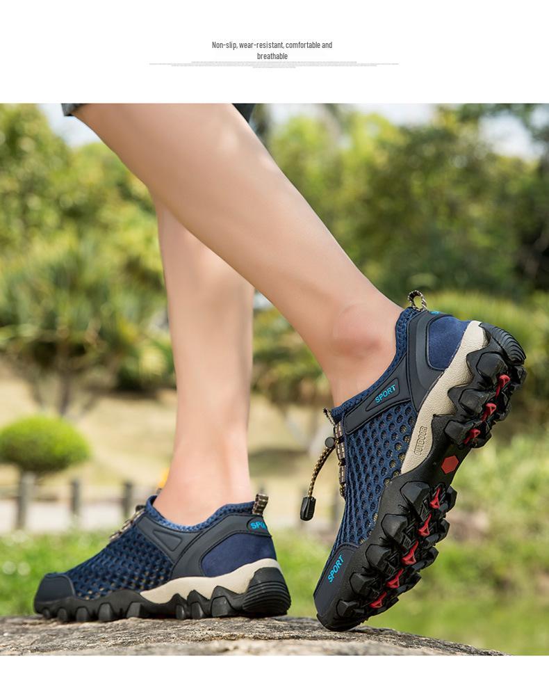 2023 Men's Breathable Mesh Outdoor Hiking Shoes - Round Toe Casual Sports Footwear