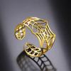 My Shape Punk Spider Ring Stainless Steel Adjustable Open Finger Rings Animal Fashion Jewelry Women Men Boys Teen Halloween Gift