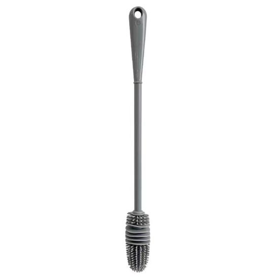 Silicone Bottle Cleaning Brush with Long Handle Soft Bristles Narrow Collar Scrub Brush Glassware Baby Bottles Cleaning Tool