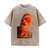 Mouthwashing Graphic Tshirt Retro Hip Hop Fashion T-shirt Men Women Short Sleeve Clothes Cotton Oversized T Shirt Washed Tees