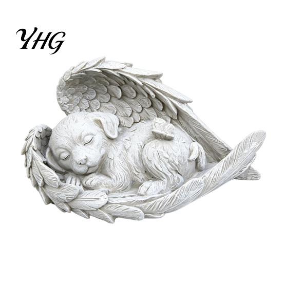 Sympathy Gifts for Loss of Pet Memorial Statue with Angel Wings, Dog/Cat Durable Resin Keepsakes Sculpture, Weather Resistant Commemorative