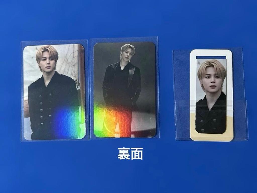 [USED] BTS JIMIN Double-Sided Hologram Photocard, 2 Bookmarks, and Sticker