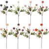 4pcs Plastic Artificial Small Thorn Ball Flowers Real Touch Fake Flowers  Lifelike